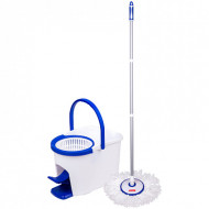 Набор для уборки OfficeClean "Professional" ведро 5л с отжимом и педалью, швабра с круглой насадкой (арт. 266768)