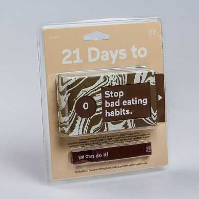 Набор бумажных мотиваторов «21 день, чтобы перестать есть вредную пищу» (арт. DY21DAEAE)