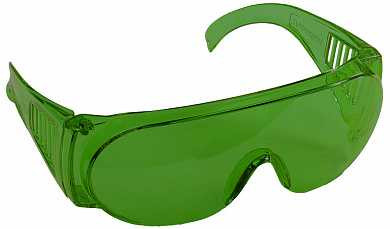 Очки STAYER "STANDARD" защитные, поликарбонатная монолинза с боковой вентиляцией, зеленые (арт. 11044)