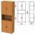 Шкаф полузакрытый "Фея", 740х390х2000 мм, цвет орех милан (КОМПЛЕКТ) (арт. 980352) купить в интернет-магазине ТОО Снабжающая компания от 91 875 T, а также и другие Набор мебели "Фея" на сайте dulat.kz оптом и в розницу