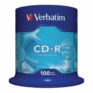 Диски CD-R VERBATIM, 700 Mb, 52х, 100 шт., Cake Box, 43411 (арт. 511899) купить в интернет-магазине ТОО Снабжающая компания от 25 382 T, а также и другие CD диски на сайте dulat.kz оптом и в розницу