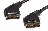 Шнур SCART Plug - SCART Plug 21pin 1.5М (GOLD) REXANT цена за шт (10), 17-1123 (арт. 612387)
