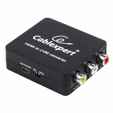 Конвертер HDMI-RCA, CABLEXPERT, F-RCA, 3xRCA (1 video, 2 audio), DSC-HDMI-CVBS-001 (арт. 511973)