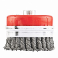 Щетка для УШМ Heavy Duty, 100 мм, М14, "чашка", крученая проволока 0,5 мм. MATRIX (арт. 74672)