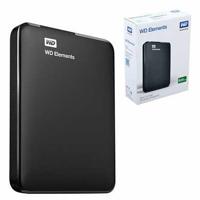 Диск жесткий внешний HDD WESTERN DIGITAL "Elements Portable", 500 GB, 2,5", USB 3.0, черный, WDBUZG5000ABK (арт. 511666) купить в интернет-магазине ТОО Снабжающая компания от 67 375 T, а также и другие Внешние жесткие диски на сайте dulat.kz оптом и в розницу