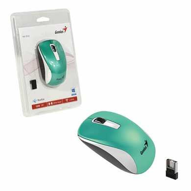 Мышь беспроводная GENIUS NX-7010, 2 кнопки + 1 колесо-кнопка, оптическая, бирюзовая, 31030114109 (арт. 511864)