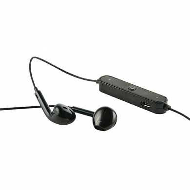 Наушники с микрофоном (гарнитура) RED LINE BHS-01, Bluetooth, беспроводые, черные, УТ000013644 (арт. 512735)
