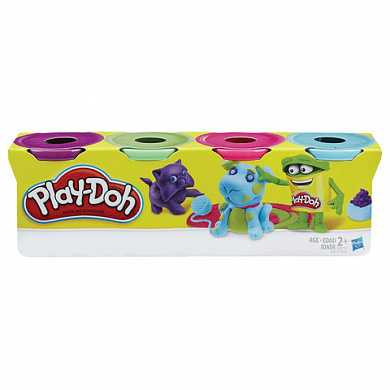 Пластилин PLAY-DOH Hasbro, 4 цвета, 546 г, баночки в коробке, B5517 (арт. 104436)
