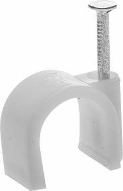 Скоба-держатель для круглого кабеля, с оцинкованным гвоздем, 16 мм, 40 шт, STAYER (арт. 4510-16)