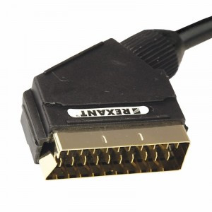 Шнур SCART Plug - SCART Plug 21pin 3М (GOLD) REXANT цена за шт (10), 17-1125 (арт. 612393)
