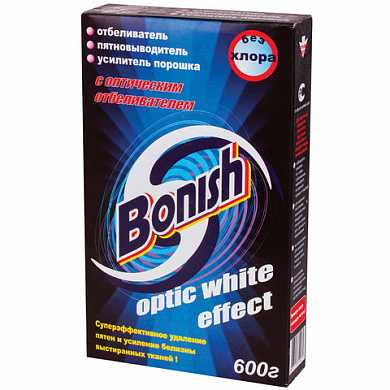 Средство для удаления пятен 600 г, BONISH (Бониш) "Optic white effect", без хлора (арт. 603906)
