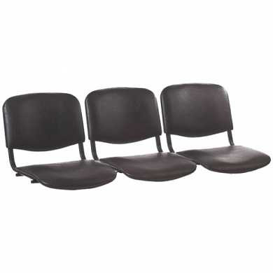 Сиденья для кресла "Трим", комплект 3 шт., кожзам черный, каркас черный (арт. 640586)