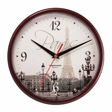 Часы настенные TROYKA 91931927, круг, с рисунком "Paris", коричневая рамка, 23х23х4 см (арт. 452290) купить в интернет-магазине ТОО Снабжающая компания от 5 684 T, а также и другие Часы и будильники на сайте dulat.kz оптом и в розницу