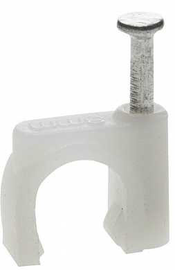 Скоба-держатель для круглого кабеля, с оцинкованным гвоздем, 3 мм, 50 шт, ЗУБР (арт. 45111-03)