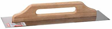 Гладилка ЗУБР Швейцарская нержавеющая с деревянной ручкой, 130х480мм (арт. 0807)