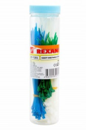 Набор хомутов цветных пластиковых НХ-1 REXANT, (10) (10) 07-7201 (арт. 610203)