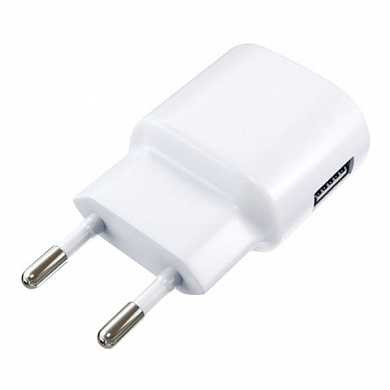 Зарядное устройство сетевое (220 В) RED LINE ТС-1A, кабель для IPhone (iPad) 1 м, 1 порт USB, выходной ток 1 А, белое, УТ000012251 (арт. 453431)