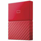 Диск жесткий внешний HDD WESTERN DIGITAL "My Passport", 1 TB, 2,5", USB 3.0, красный, WDBBEX0010BRD (арт. 512688)