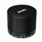 Колонка портативная SVEN PS-45BL, 1.0, 3 Вт, Bluetooth, FM-тюнер, microSD, MP3-плеер, черная, SV-014605 (арт. 512603)