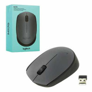 Мышь беспроводная LOGITECH M170, 2 кнопки + 1 колесо-кнопка, оптическая, черная, 910-004642 (арт. 512000)