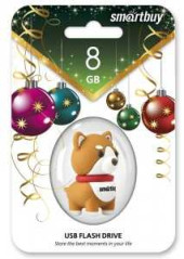 Флэш-диск USB 8GB SmartBuy NY series Akita Dog, SB8GBAkita (арт. 646560)