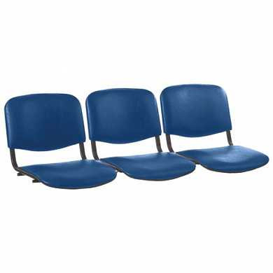 Сиденья для кресла "Трим", КОМПЛЕКТ 3шт., кожзам синий, каркас черный (арт. 640587)