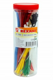 Набор хомутов цветных пластиковых НХ-2 REXANT, (10) (10) 07-7202 (арт. 610204)