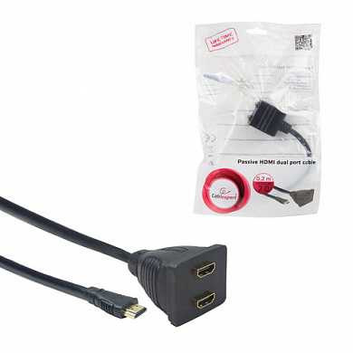 Разветвитель HDMI CABLEXPERT, F-F, 2-портовый, для передачи цифрового аудио-видео, DSP-2PH4-002 (арт. 511965)