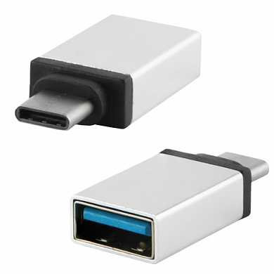 Переходник USB-TypeC RED LINE, F-M, для подключения портативных устройств, OTG, серый, УТ000012622 (арт. 512693)