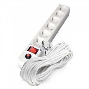 Сетевой фильтр Universal, ПВС 3х0.75, 6 розеток, 10м, 10А, белый, земля, выключатель, шторки, 967U-3010 (арт. 440650) купить в интернет-магазине ТОО Снабжающая компания от 12 397 T, а также и другие Сетевые фильтры на сайте dulat.kz оптом и в розницу
