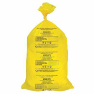 Мешки для мусора медицинские, комплект 50 шт., класс Б (желтые), 80 л, 70х80 см, 15 мкм, АКВИКОМП (арт. 104674)