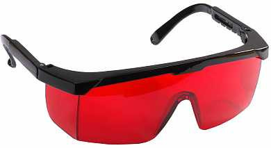 Очки STAYER защитные с регулируемыми по длине дужками, поликарбонатные красные линзы с оправой (арт. 2-110457)