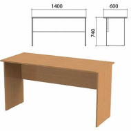Стол письменный "Эко", 1400х600х740 мм, бук бавария, 400746-55 (арт. 640241)