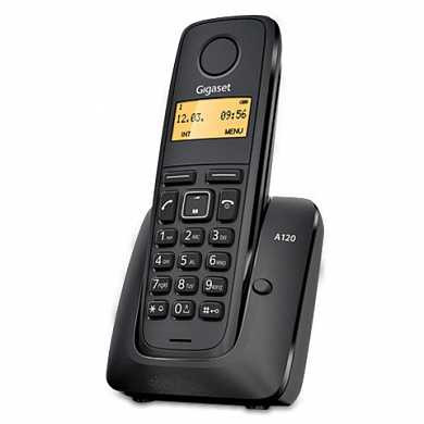 Радиотелефон GIGASET A120, память на 40 номеров, АОН, повтор, часы, радиус 10-100 м, цвет черный, S30852H2401S301 (арт. 261367) купить в интернет-магазине ТОО Снабжающая компания от 27 391 T, а также и другие Радиотелефоны на сайте dulat.kz оптом и в розницу