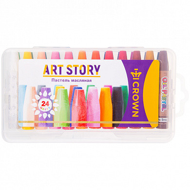 Пастель масляная Crown "ArtStory", 24 цвета, пласт. упак. (арт. OP-2400S) купить в интернет-магазине ТОО Снабжающая компания от 4 312 T, а также и другие Материалы для графики на сайте dulat.kz оптом и в розницу