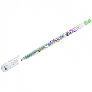 Ручка гелевая Crown "Glitter Metal Jell" светло-зеленая с блестками, 1,0мм (арт. MTJ-500GLS(D)) купить в интернет-магазине ТОО Снабжающая компания от 343 T, а также и другие Ручки класса "СТАНДАРТ" на сайте dulat.kz оптом и в розницу