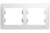 Schneider Glossa Рамка Су 2 Мест. Бел. (Горизонт.) Gsl000102 (арт. 423725)