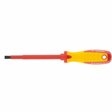 Отвертка Insulated, SL8,0 x 150 мм, CrMo, до 1000 В, двухкомп. рукоятка MATRIX PROFESSIONAL (арт. 12922) купить в интернет-магазине ТОО Снабжающая компания от 3 626 T, а также и другие Отвертки на сайте dulat.kz оптом и в розницу