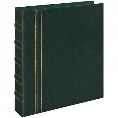 Альбом для монет OfficeSpace "Optima-Standard" 230*270 на кольцах, зеленый, 10л., иск. кожа (арт. 227315)