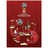 Блокнот ЧМ ПО ФУТБОЛУ-2018 7БЦ, А6, 160л., обложка ламинированная, "Эмблема", 160ББ6В1 16982, B253243 (арт. 128730)