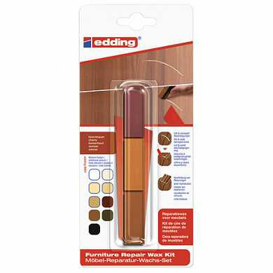 Воск для ремонта мебели EDDING 8901, набор 3 шт., вишня (3 оттенка), шпатель, блистер, E-8901/3-B/606 (арт. 151294) купить в интернет-магазине ТОО Снабжающая компания от 4 998 T, а также и другие Маркеры на сайте dulat.kz оптом и в розницу