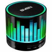 Колонка портативная с подсветкой SVEN PS-47, 1.0, 3 Вт, Bluetooth, FM-тюнер, USB, черная, SV-015794 (арт. 512728)