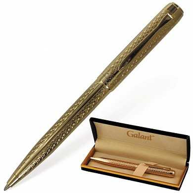 Ручка подарочная шариковая GALANT "Graven Gold", корпус золотистый с гравировкой, золотистые детали, пишущий узел 0,7 мм, синяя, 140466 (арт. 140466)