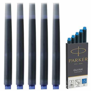 Картриджи чернильные PARKER "Cartridge Quink", комплект 5 шт., смываемые чернила, 1950383, синие (арт. 142386) купить в интернет-магазине ТОО Снабжающая компания от 6 027 T, а также и другие Чернила и картриджи для перьевых ручек на сайте dulat.kz оптом и в розницу