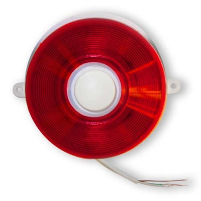 Оповещатель светозвуковой, цвет строба - красный Гром-12КП