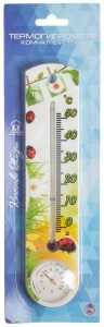 Термометр Стеклоприбор Качество жизни ТГК-1, от 0 до +50C, влажность 0-100%, пластик, рисунок (арт. 658835)