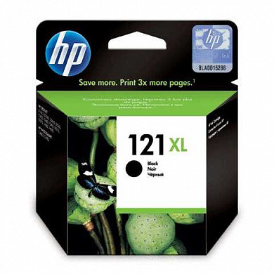 Картридж струйный HP (CC641HE) Deskjet D2500/2530/F4200, №121XL, черный, оригинальный, 600 стр. (арт. 360833)
