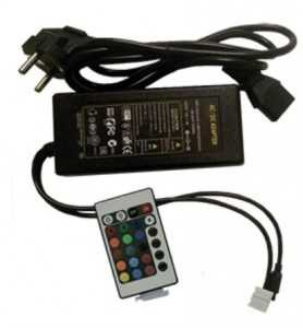 Ecola Контроллер 12V 72W 6A RGB моноблок с блоком питания с ИК пультом CRM072ESB (арт. 622627)