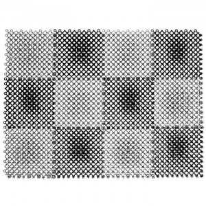Коврик придверный Vortex "Травка", 42х56см, черно-серый, полиэтилен, 23005 (арт. 621619)