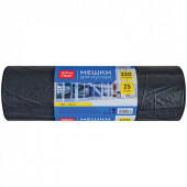 Мешки для мусора 220л OfficeClean ПВД, 88*130см, 30мкм, 25шт., черные, в рулоне (арт. 243963/И)